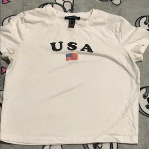 Forever 21 USA shirt.